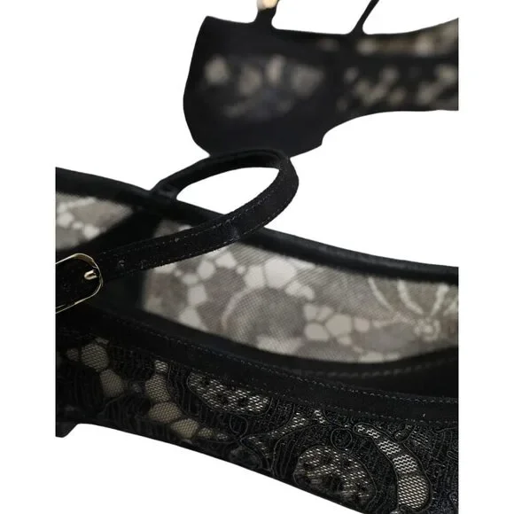 Dolce & Gabbana Black Taormina Lace Bellucci Flats Shoes - Picture 7 of 10